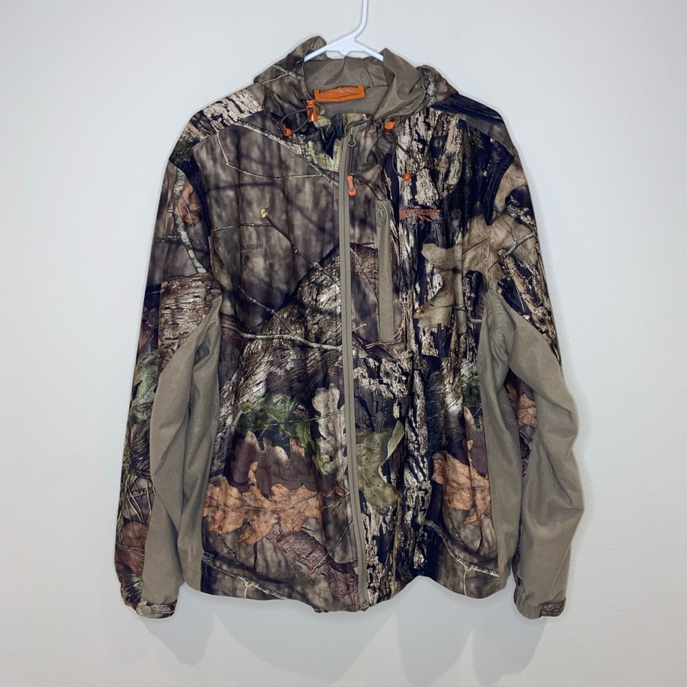 Rustic‎ Ridge Mossy Oak Camo Hooded Jacket Men’s L Scent Stop Hunting Outdoors